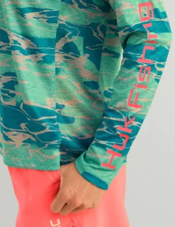 Huk Gear Performance Tops-Womens KC Pursuit Performance Crew KC Bermuda Offshore
