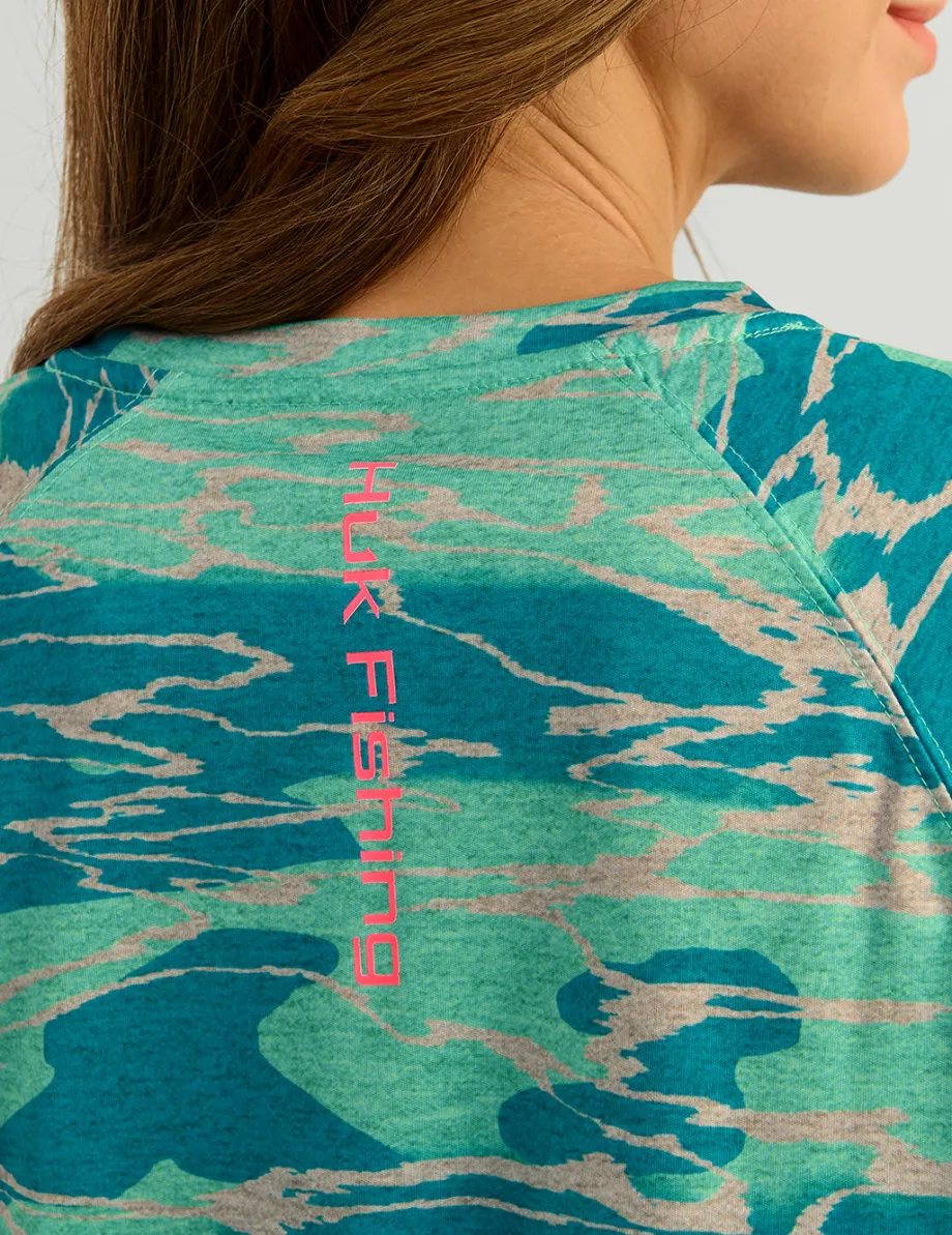 Huk Gear Performance Tops-Womens KC Pursuit Performance Crew KC Bermuda Offshore