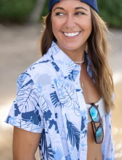 Huk Gear Cover-Up Dresses-Womens Kona Cover-Up Dress White Radical Botanical
