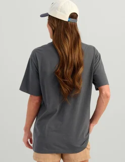 Huk Gear Tees & Tanks-Womens Oversized Island Tee Volcanic Ash