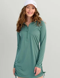 Huk Gear Cover-Up Dresses|Performance Tops-Womens Pursuit Cover-Up Dress North Atlantic