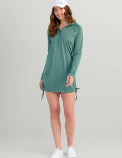 Huk Gear Cover-Up Dresses|Performance Tops-Womens Pursuit Cover-Up Dress North Atlantic