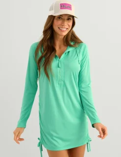 Huk Gear Cover-Up Dresses|Performance Tops-Womens Pursuit Cover-Up Dress Bermuda