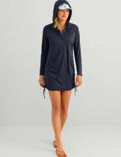 Huk Gear Cover-Up Dresses|Performance Tops-Womens Pursuit Cover-Up Dress Naval Academy