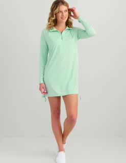 Huk Gear Cover-Up Dresses|Performance Tops-Womens Pursuit Cover-Up Dress Seafoam Mist