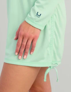 Huk Gear Cover-Up Dresses|Performance Tops-Womens Pursuit Cover-Up Dress Seafoam Mist