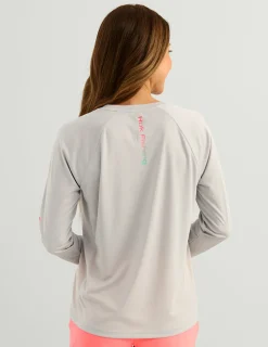Huk Gear Performance Tops-Womens Pursuit Performance Crew Harbor Mist
