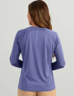 Huk Gear Performance Tops-Womens Pursuit Performance Crew Skipper Blue