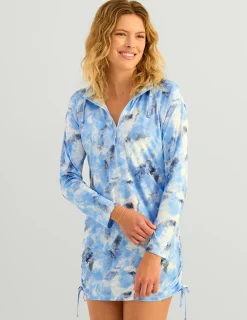 Huk Gear Cover-Up Dresses|Performance Tops-Womens Pursuit Splish Splash Cover-Up Dress Windsurfer Splish Splash