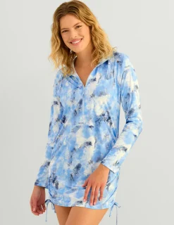 Huk Gear Cover-Up Dresses|Performance Tops-Womens Pursuit Splish Splash Cover-Up Dress Windsurfer Splish Splash