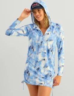 Huk Gear Cover-Up Dresses|Performance Tops-Womens Pursuit Splish Splash Cover-Up Dress Windsurfer Splish Splash