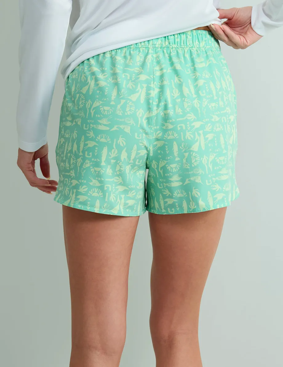 Huk Gear Swim-Womens Pursuit Volley Swim Short Batiki Marine Blue