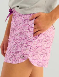Huk Gear Swim-Womens Pursuit Volley Swim Short Orchid Sun Dot