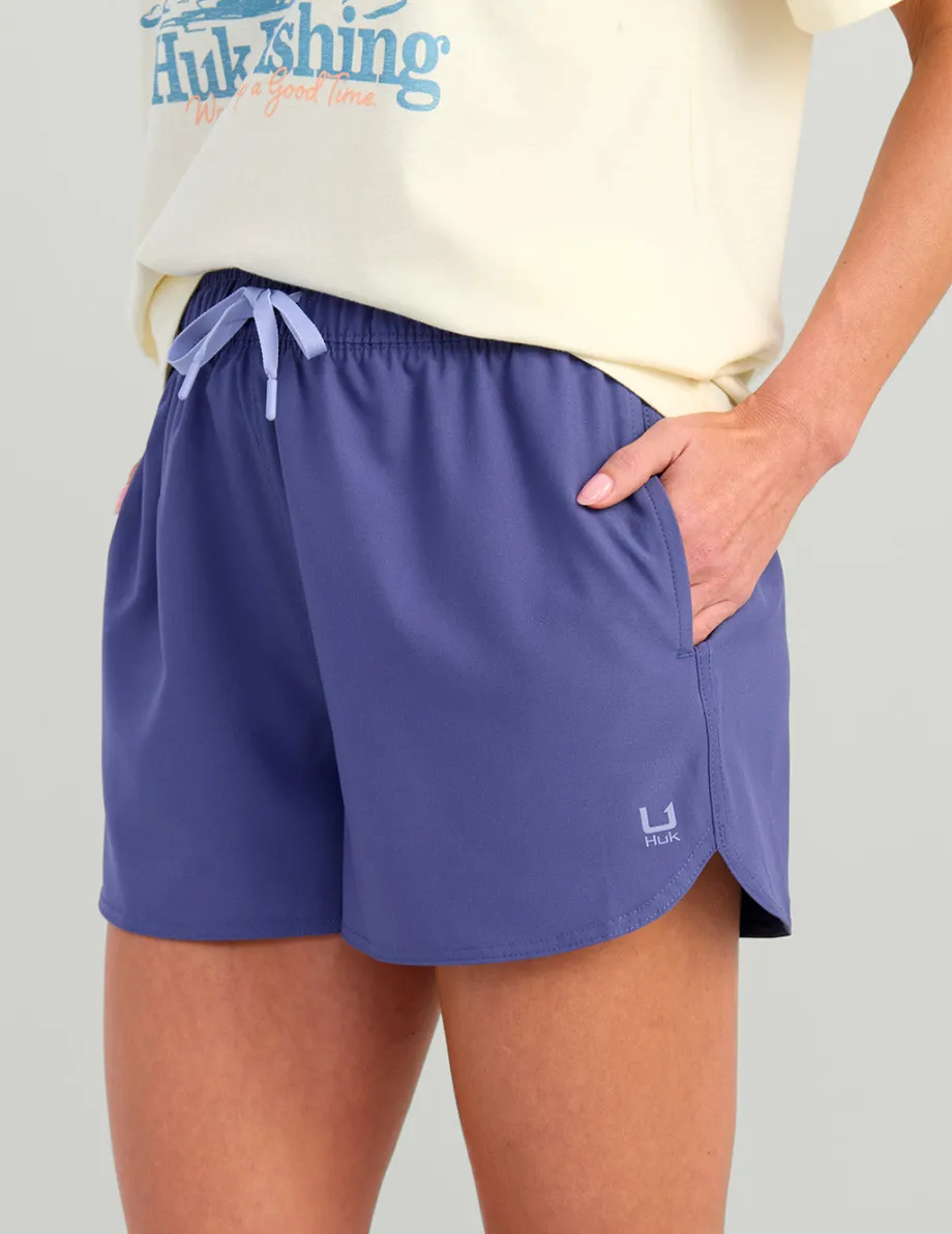 Huk Gear Swim-Womens Pursuit Volley Swim Short Skipper Blue
