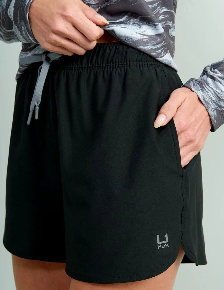 Huk Gear Swim-Womens Pursuit Volley Swim Short Black