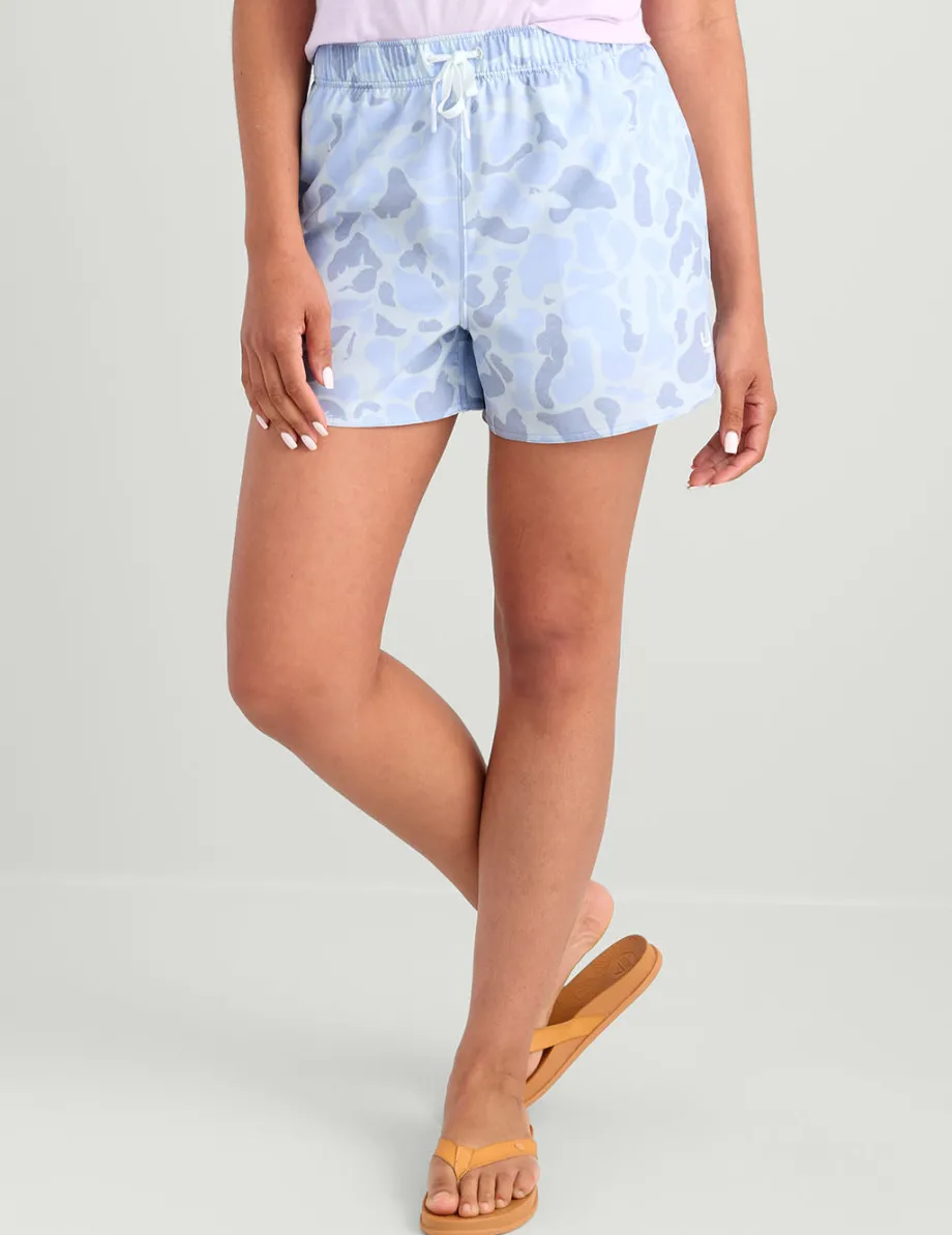 Huk Gear Swim-Womens Pursuit Volley Swim Short KC Sky Camo