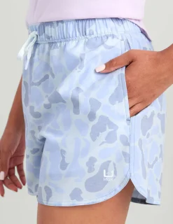 Huk Gear Swim-Womens Pursuit Volley Swim Short KC Sky Camo