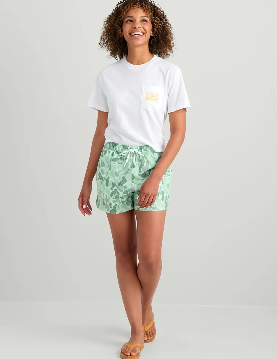 Huk Gear Swim-Womens Pursuit Volley Swim Short KC North Atlantic Camo