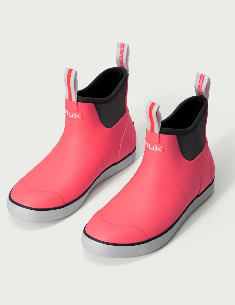 Huk Gear Boots & Shoes|Rainwear-Womens Rogue Wave Boots Neon Coral