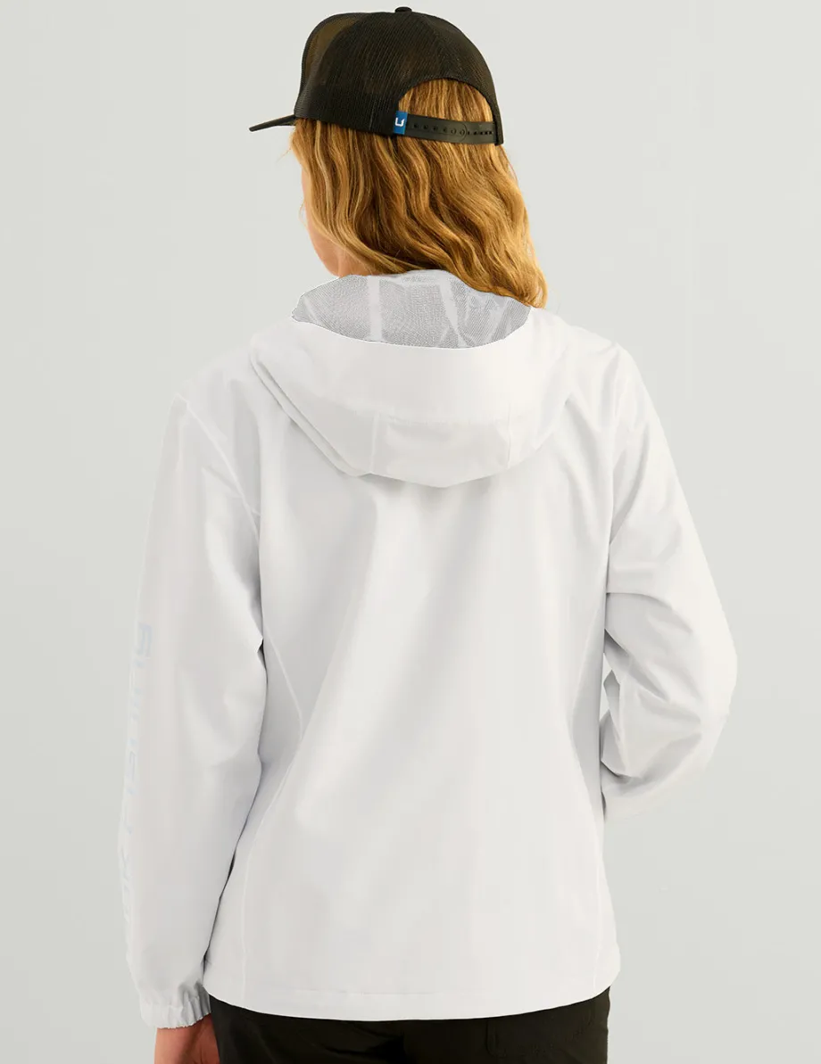 Huk Gear Rainwear-Womens Storm Jacket White