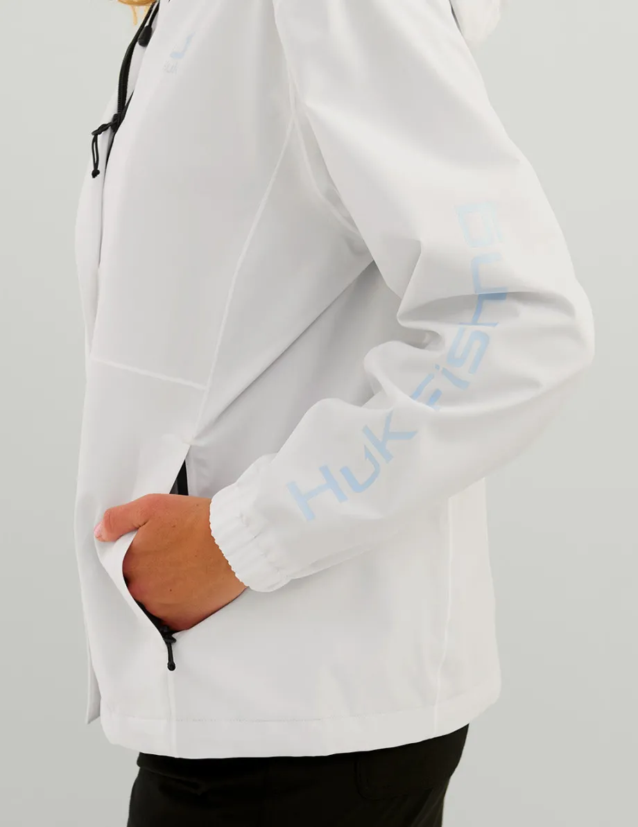 Huk Gear Rainwear-Womens Storm Jacket White