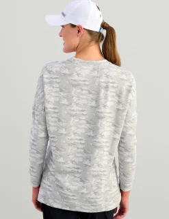 Huk Gear Pullovers-Womens Tasc Riverwalk Lightweight Sweatshirt Harbor Mist Camo