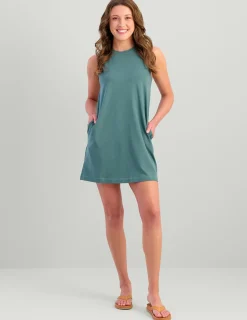 Huk Gear Performance Tops-Womens Tasc Summer Tank Dress North Atlantic
