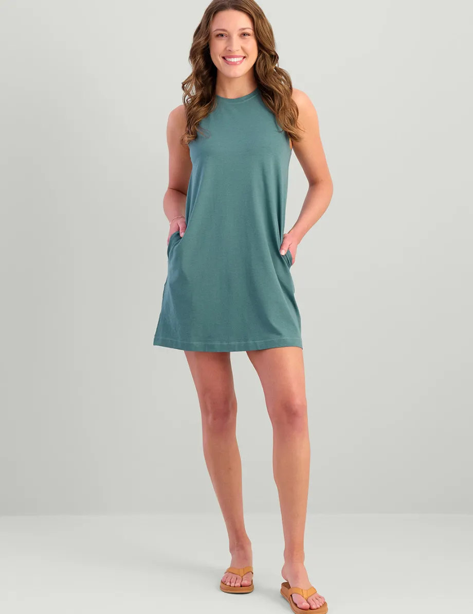 Huk Gear Performance Tops-Womens Tasc Summer Tank Dress North Atlantic