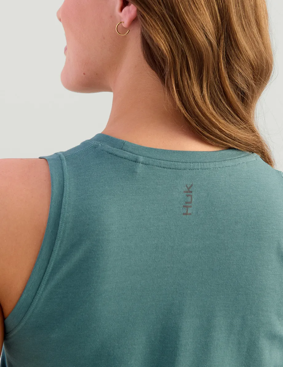 Huk Gear Performance Tops-Womens Tasc Summer Tank Dress North Atlantic