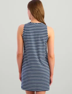Huk Gear Performance Tops-Womens Tasc Summer Tank Dress Naval Academy Stripe