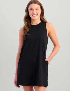 Huk Gear Performance Tops-Womens Tasc Summer Tank Dress Black