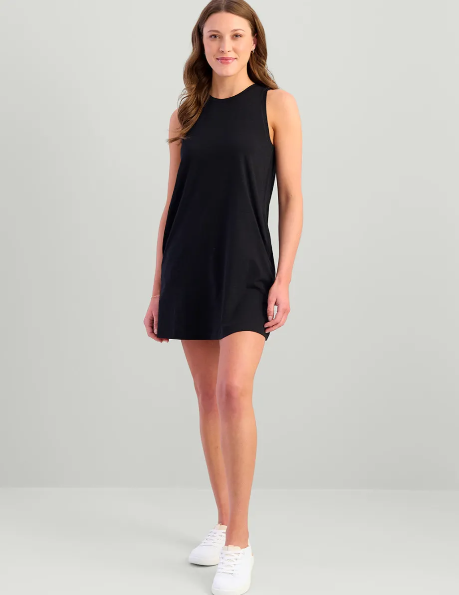 Huk Gear Performance Tops-Womens Tasc Summer Tank Dress Black