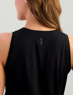 Huk Gear Performance Tops-Womens Tasc Summer Tank Dress Black