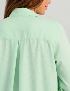 Huk Gear Button Downs-Womens Tide Point Button-Down Seafoam Mist