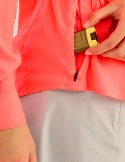 Huk Gear Button Downs-Womens Tide Point Button-Down Neon Coral