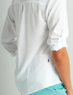 Huk Gear Button Downs-Womens Tide Point Button-Down White