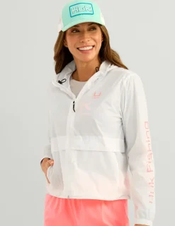 Huk Gear Windbreakers-Womens Tradewind Windbreaker White