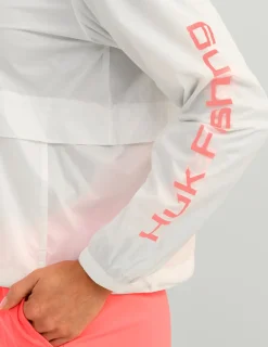 Huk Gear Windbreakers-Womens Tradewind Windbreaker White