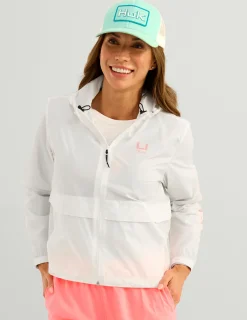 Huk Gear Windbreakers-Womens Tradewind Windbreaker White