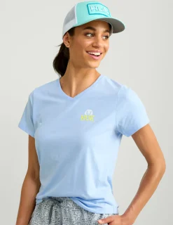 Huk Gear Tees & Tanks-Womens V-Neck Sunset Graphic Tee Windsurfer