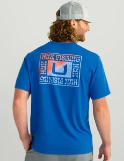 Huk Gear T-Shirts-Zep Tee Ocean Blue