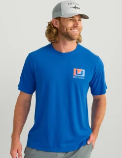 Huk Gear T-Shirts-Zep Tee Ocean Blue